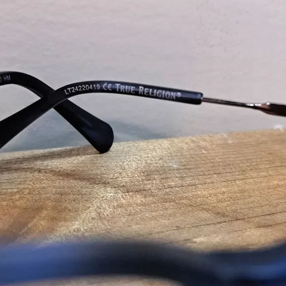 NEW True Religion Eyeglass Frame, Rx'able, blue/gray, Unisex glasses, trendy men - Picture 7 of 8